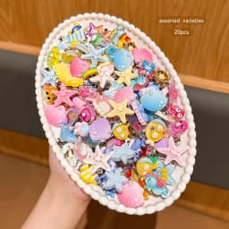 20 random cute cartoon ocean hair clips suitable for daily hair accessories