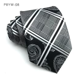 Luxury Mens Necktie Stripes Plaid Floral 8CM Ties For Man Groom Jacquard Woven Neck Tie Business Wedding Party Accessories