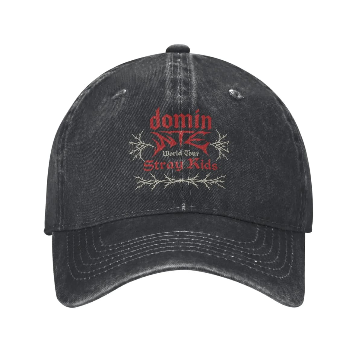 Summer StrayKided 2025 World Tour Baseball Cap Sun Domin Sun-Proof Print Washed Trucker Hat Men Running Hippie Baseball Caps