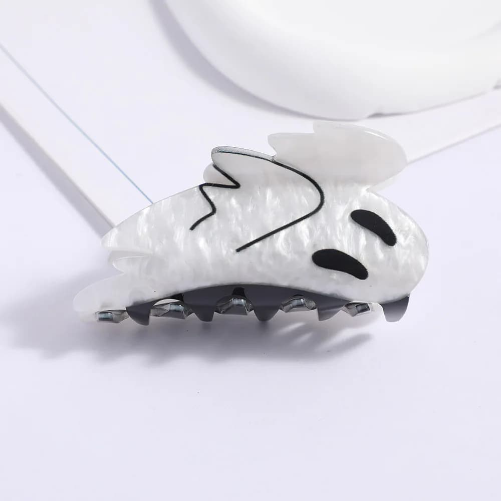 Halloween Shark & Bat Acrylic Hair Claw Clip Double-Sided Print Versatile Summer Fashion Accessory Dopamine Style Hair Grip