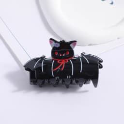 Halloween Shark & Bat Acrylic Hair Claw Clip Double-Sided Print Versatile Summer Fashion Accessory Dopamine Style Hair Grip