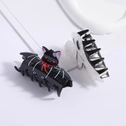 Halloween Shark & Bat Acrylic Hair Claw Clip Double-Sided Print Versatile Summer Fashion Accessory Dopamine Style Hair Grip