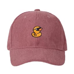 Cute Yellow Duck Corduroy Baseball Cap Embroidery Unisex Vintage Snapback Hat Outdoor Camping Fashion Gift Streetwear Daily C