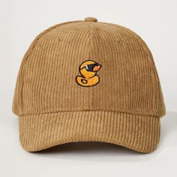 Cute Yellow Duck Corduroy Baseball Cap Embroidery Unisex Vintage Snapback Hat Outdoor Camping Fashion Gift Streetwear Daily C