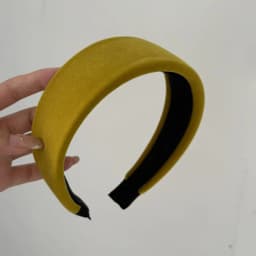 Retro velvet wide headband for women small face high cranial top hairhoop hair accessories