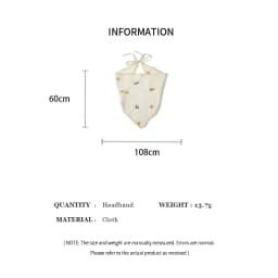 Knitted Embroidery Flower Fabric Headscarfs for Women Sweet Beige Triangle Scarf Mori Girl Style Headband Gentle Headpiece M