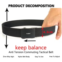 TUSHI Military Belt for Men 4.3CM Nylon Metal Automatic Buckle Police Duty Belt Tactical Outdoor Girdle Accessories Multi-size