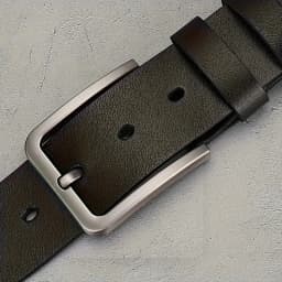 Men's Synthetic Leather Belt with Vintage Square Alloy Buckle - Black, Casual & Business Style, Durable Accessory Vintage Belts
