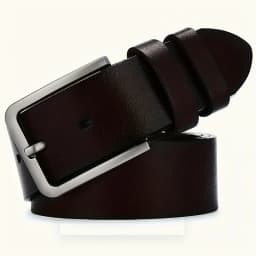 Men's Synthetic Leather Belt with Vintage Square Alloy Buckle - Black, Casual & Business Style, Durable Accessory Vintage Belts
