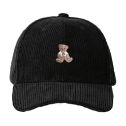 Corduroy Baseball Cap Men Women Teddy Bear Pattern Sun Protection Outdoor Adjustable Dad Cap Fashion Streetwear Casual Truck Hat