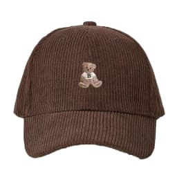 Corduroy Baseball Cap Men Women Teddy Bear Pattern Sun Protection Outdoor Adjustable Dad Cap Fashion Streetwear Casual Truck Hat