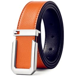3.3cm Fashion Casual Belt with Silver Smooth Buckle, Designer Men Belt High-Quality, Unisex Fit, Perfect for Jeans Workwear