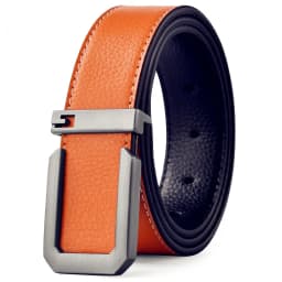 3.3cm Fashion Casual Belt with Silver Smooth Buckle, Designer Men Belt High-Quality, Unisex Fit, Perfect for Jeans Workwear