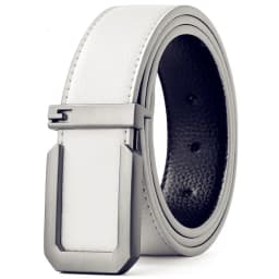 3.3cm Fashion Casual Belt with Silver Smooth Buckle, Designer Men Belt High-Quality, Unisex Fit, Perfect for Jeans Workwear
