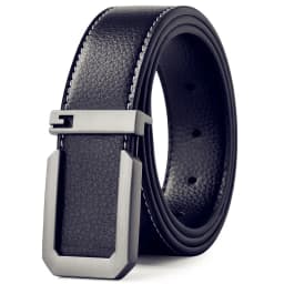 3.3cm Fashion Casual Belt with Silver Smooth Buckle, Designer Men Belt High-Quality, Unisex Fit, Perfect for Jeans Workwear