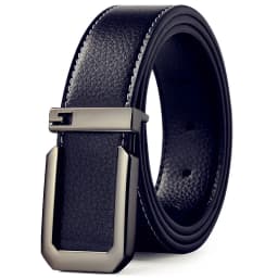 3.3cm Fashion Casual Belt with Silver Smooth Buckle, Designer Men Belt High-Quality, Unisex Fit, Perfect for Jeans Workwear