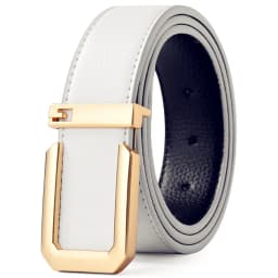 3.3cm Fashion Casual Belt with Silver Smooth Buckle, Designer Men Belt High-Quality, Unisex Fit, Perfect for Jeans Workwear