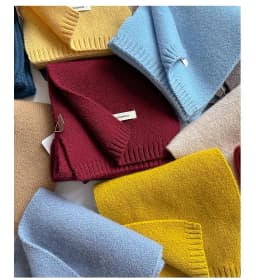 Knitted Scarf Women 100% Wool Winter Warm Scarves Bright Solid Color Design Thickened Shawl Soft Cashmere Pashmina Neck 2025 NEW