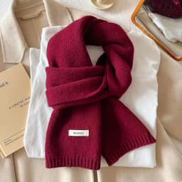 Knitted Scarf Women 100% Wool Winter Warm Scarves Bright Solid Color Design Thickened Shawl Soft Cashmere Pashmina Neck 2025 NEW