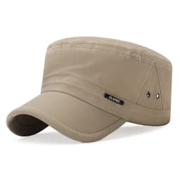 Spring Summer Anti-UV Baseball Cap Adjustable Breathable Cadet Hat Casual Outdoor Flat Top Cap Men