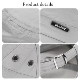 Spring Summer Anti-UV Baseball Cap Adjustable Breathable Cadet Hat Casual Outdoor Flat Top Cap Men