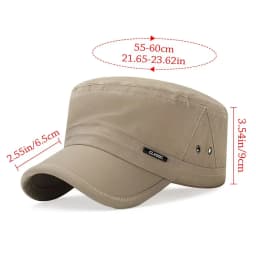 Spring Summer Anti-UV Baseball Cap Adjustable Breathable Cadet Hat Casual Outdoor Flat Top Cap Men