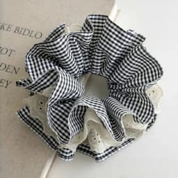 1PC French-Style Soft Four-Layer Lace Houndstooth Hair Scrunchie, Elegant and Fashionable Daily Hair Accessory, Ladies' Hair Acc