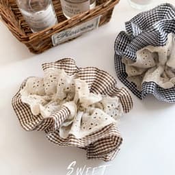 1PC French-Style Soft Four-Layer Lace Houndstooth Hair Scrunchie, Elegant and Fashionable Daily Hair Accessory, Ladies' Hair Acc