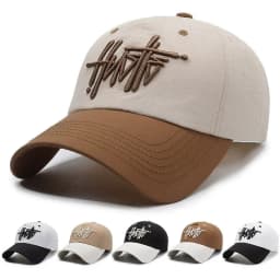 Streetwear Quick-Drying Three-Dimensional Letter Embroidery Baseball Cap for Women Soft-Top Trendy Brand Baseball Cap for Men
