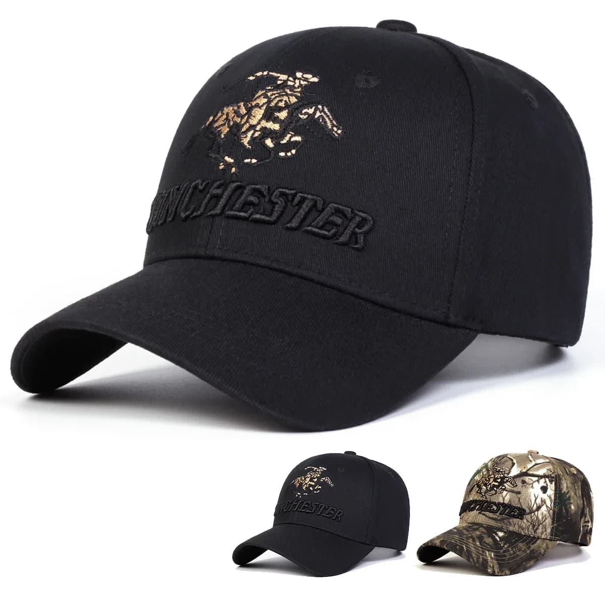 Unisex Winchester Letter Embroidery Baseball Caps Spring Autumn Outdoor Adjustable Casual Hats Dad Hat Sunscreen Hat