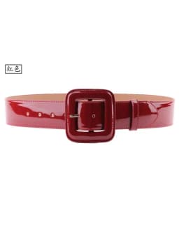 Women Genuine Leather Bandwidth Decorative Wide Belt Simple All Wind Match Coat Down Jacket White Red Black Bright New Design