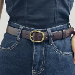 2.8cm Ladies Thick Cowhide Copper Buckle Genuine Leather Jeans Belt Women High Quality Retro Luxury Cintos Female Waistband
