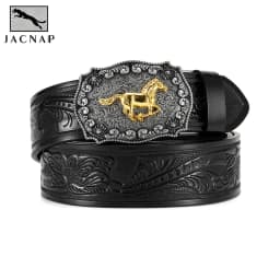 Men's Vintage Western Wind Belt PU Leather Belt Main Body Metal Buckle High Quality Men's Belt