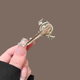 1/2pcs Beautiful Girl Warrior Hits Diamond Studded Magic Wand Hair Clip Pink Dreamy Super Eye-catching Lit Up Playful Styling