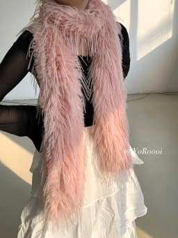 Korean Designer Runway Style Thick Scarf Fashionable Plush Long Strip Scarf Women's Imitation Mink Fur Y2K Girl Scarf for Warm