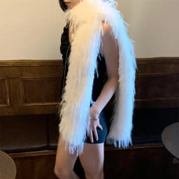Korean Designer Runway Style Thick Scarf Fashionable Plush Long Strip Scarf Women's Imitation Mink Fur Y2K Girl Scarf for Warm