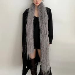 Korean Designer Runway Style Thick Scarf Fashionable Plush Long Strip Scarf Women's Imitation Mink Fur Y2K Girl Scarf for Warm