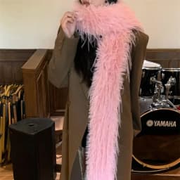 Korean Designer Runway Style Thick Scarf Fashionable Plush Long Strip Scarf Women's Imitation Mink Fur Y2K Girl Scarf for Warm