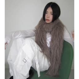 Korean Designer Runway Style Thick Scarf Fashionable Plush Long Strip Scarf Women's Imitation Mink Fur Y2K Girl Scarf for Warm