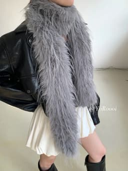 Korean Designer Runway Style Thick Scarf Fashionable Plush Long Strip Scarf Women's Imitation Mink Fur Y2K Girl Scarf for Warm