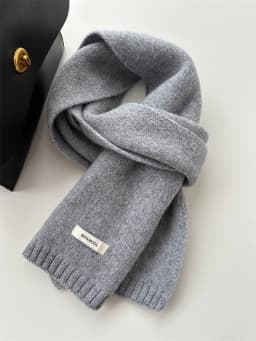 Selected Australian Pure Cotton Wool 100% Cashmere Scarf New Solid Color Versatile Men's Women's Autumn and Winter Warm Knitted