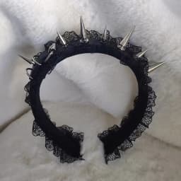Stylish Goth Punk Headwear for Women Metal Rivet Headband Fashion Hair Band Cosplay Accessory Silver Golden Hair Decoration