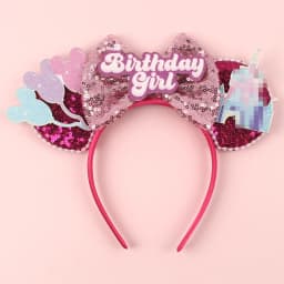 1pc Sweet Princess Hairband Cute Sparkle Bow Birthday Bracelet for Birthday Party Performances Wear Women Hair Accessory
