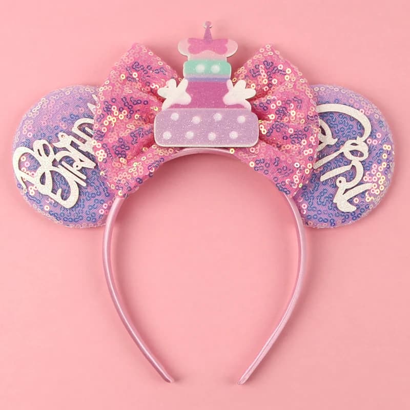1pc Sweet Princess Hairband Cute Sparkle Bow Birthday Bracelet for Birthday Party Performances Wear Women Hair Accessory