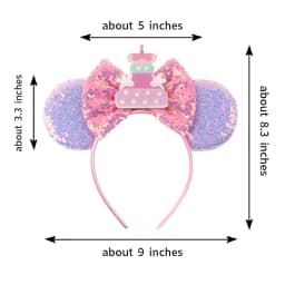 1pc Sweet Princess Hairband Cute Sparkle Bow Birthday Bracelet for Birthday Party Performances Wear Women Hair Accessory