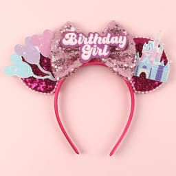 1pc Sweet Princess Hairband Cute Sparkle Bow Birthday Bracelet for Birthday Party Performances Wear Women Hair Accessory