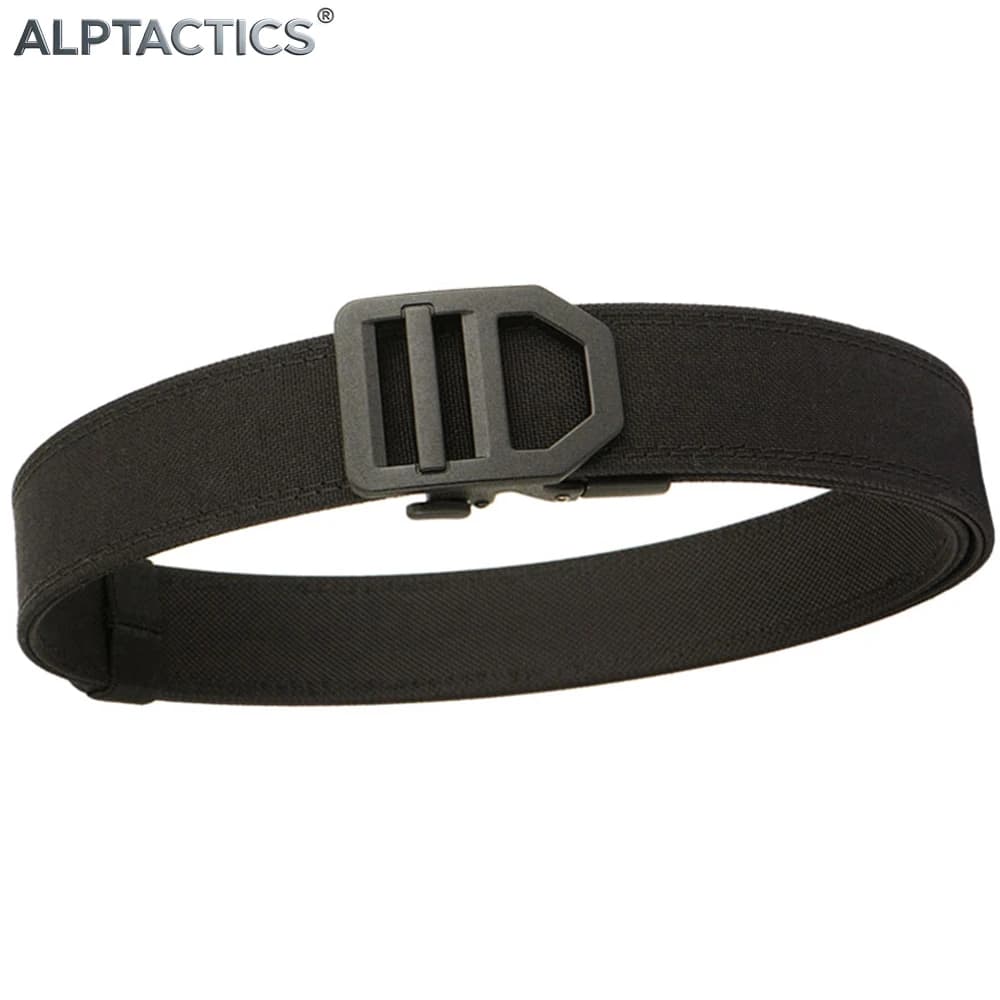 ALPTACTICS Hard Tactical Belt for Men and Women Metal Automatic Buckle Black Military Gun Belt Thick Nylon IPSC Waistband Girdle