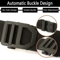 ALPTACTICS Hard Tactical Belt for Men and Women Metal Automatic Buckle Black Military Gun Belt Thick Nylon IPSC Waistband Girdle