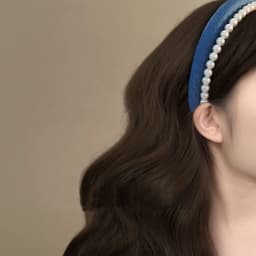 1 Pc Retro Denim Double-Layer Pearl Headband for Women New Style, Luxe, Stylish Chic, Suitable for Updos, Ideal for Autumn Winte