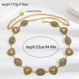 Silver Retro Metal Waist Chain Belt Female Gothic Accessory Women's New Summer Versatile Match Skirts Jeans Waistband Trendy